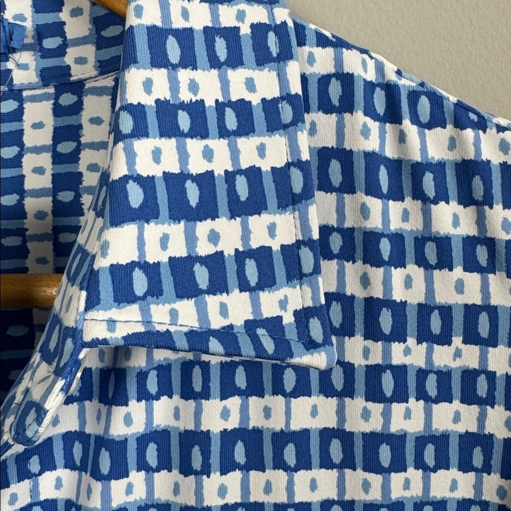 J. McLaughlin Negin Blue Button Up Shirt Dress. Size XL. - Picture 7 of 10